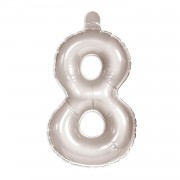Number Balloon 8 Silver