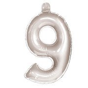 Number Balloon 9 Silver