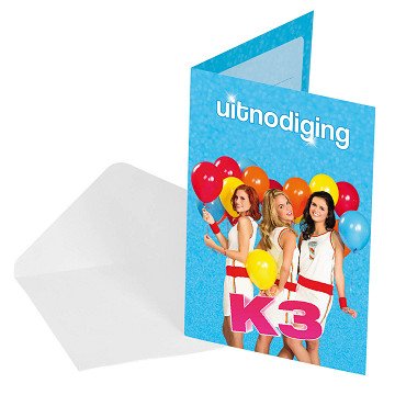 K3 Uitnodigingen, 8st.