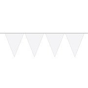 Wimpelkette XL Weiß, 10mtr.