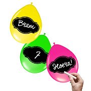 Writable Balloons Neon, 6 pcs.