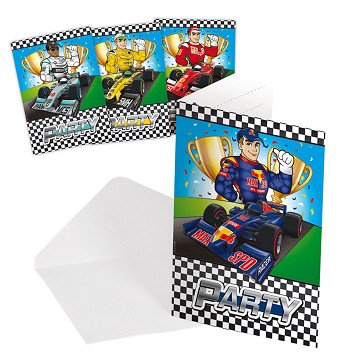 Formula 1 invitations, 8 pcs.