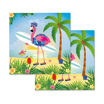 Servietten Flamingo, 20 Stück