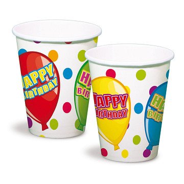 Cups Happy Birthday, 6pcs.