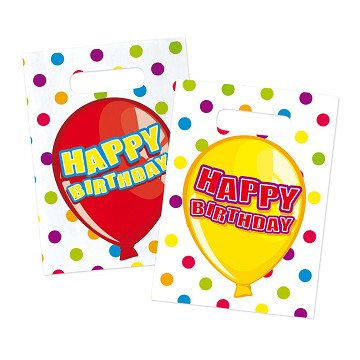 Happy Birthday dispensing bags, 6 pcs.