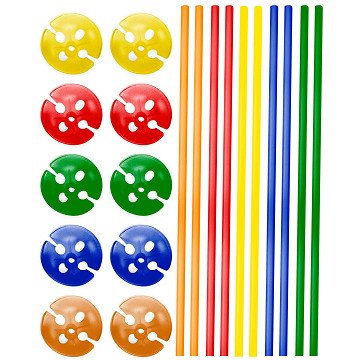 Ballonhouders Gekleurd, 10st.