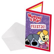 Woezel & Pip Invitations, 8pcs.