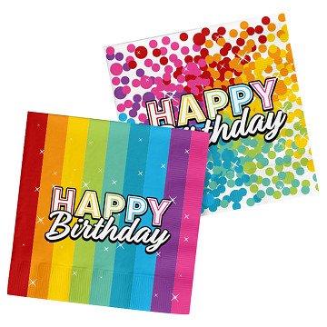 Servietten Happy Birthday, 20 St.