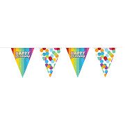 Fahnenleine Rainbow Happy Birthday, 6mtr.