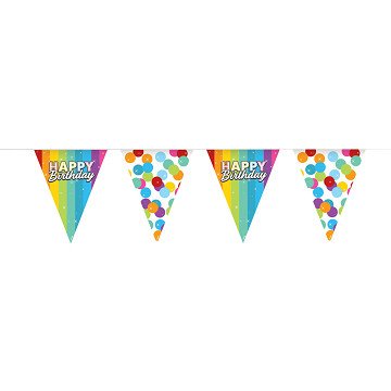Fahnenleine Rainbow Happy Birthday, 6mtr.