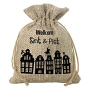 Jute Gift Bag - Welcome Sint & Piet
