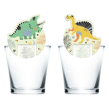 Glass decoration Dino Roars, 6 pcs.