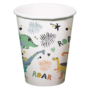 Paper Cups Dino Roars 250ml, 6 pcs.