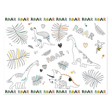 Coloring Page Placemat Dino Roars, 6 pcs.