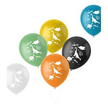 Latex Balloons Dinosaur 33 cm, 6 pcs.