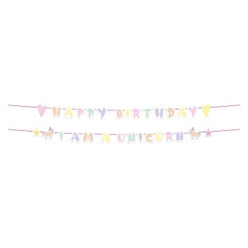 Letter garland Unicorns & Rainbows, 2 pcs.