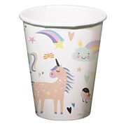 Paper Cups Unicorns & Rainbows 250ml, 6 pcs.