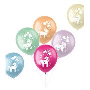 Latex Ballonnen Unicorns & Rainbows, 6st.