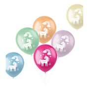 Latex Balloons Unicorns & Rainbows, 6pcs.