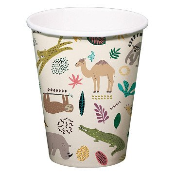 Cardboard Cups Wild Animals 6pcs.