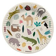 Zoo Party Plates, 8 pcs.