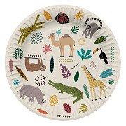 Plates Zoo Party, 8pcs.