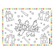 Neighbor & Neighbor Placemats Coloring Pages, 6pcs.
