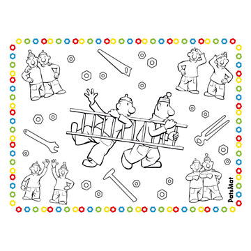 Neighbor & Neighbor Placemats Coloring Pages, 6 pcs.