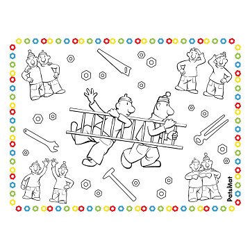 Neighbor & Neighbor Placemats Coloring Pages, 6 pcs.