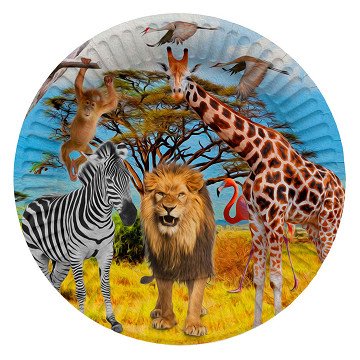 Safari Plates, 8 pcs.