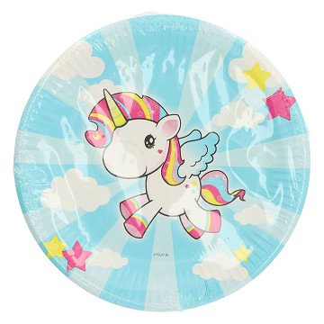 Unicorn Plates, 8 pcs.
