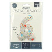 Standing Foil Balloon Joyful Party Number 6 -72cm