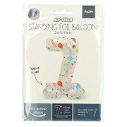 Stehender Folienballon Joyful Party Zahl 7 -72cm