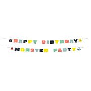Buchstabenbanner Monster Bash, 2 Stk.