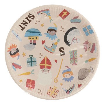 Plates Saint Nicholas and Piet, 8 pcs.