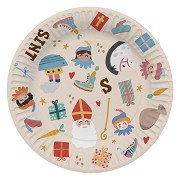 Plates Saint Nicholas and Black Petes, 8 pcs.