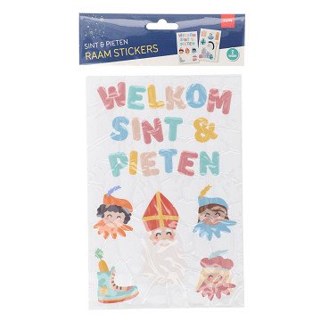 Raamstickers Welkom Sint & Pieten, 13st.