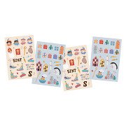 Stickers Sinterklaas figures, 49 pcs.