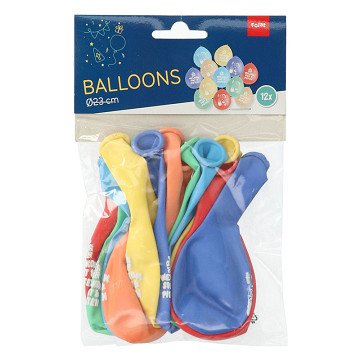 Latex Balloons Welcome Santa and Pieten, 12 pcs.
