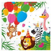 Papierservietten FSC Jungle Balloons, 20 Stück.