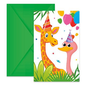 Invitations and Envelopes FSC Jungle Balloons, 6 pcs.