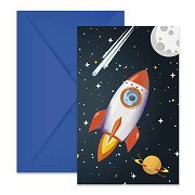 Invitations and Envelopes FSC Rocket Space, 6 pcs.