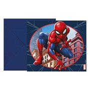 Einladungen und Umschläge FSC Spider-Man Crime Fighter, 6 Stück.