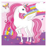 Paper Napkins FSC Unicorn Rainbow Colors, 20 pcs.