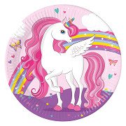 Paper Plates FSC Unicorn Rainbow Colors, 8 pcs.