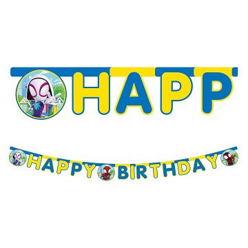 Paper Happy Birthday Garland FSC Spidey, 3mtr.