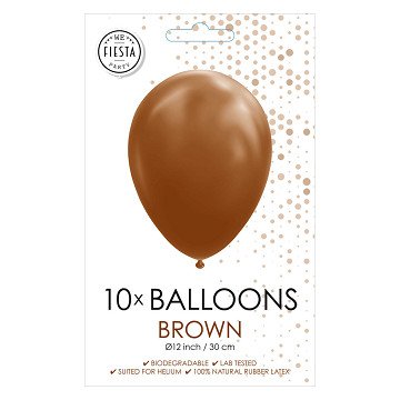 Brown Balloons, 30cm, 10 pcs.