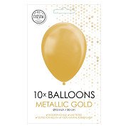 Luftballons Metallic Gold 30cm, 10 Stk.
