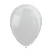 Luftballons Metallic Silber 30cm, 10Stk.