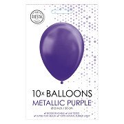 Luftballons Metallic Lila 30cm, 10 Stk.